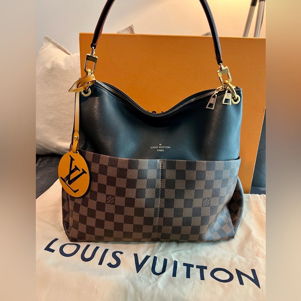 Authentic Louis Vuitton Maida Damier Ebene hobo handbag
